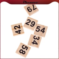 [Phenovo] 100 Pcs Wooden Number Tiles 1-100 Black Number   Blocks for Wedding Craft