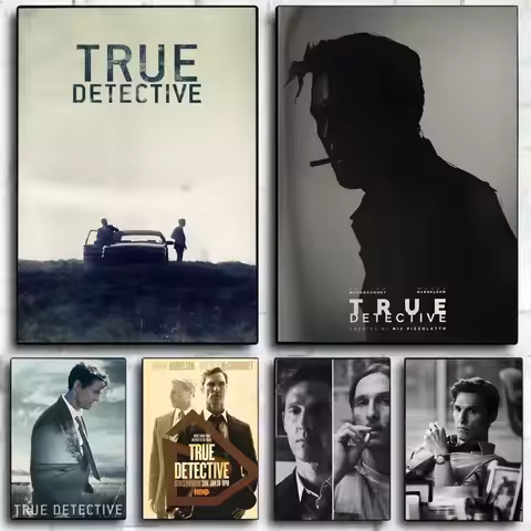 Classic Movie True Detective Poster Wall Art Print Poster Decorative Mural Home Decor Gift Unframed
