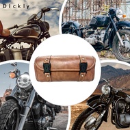 [Dickly] Leather Motorcycle Storage Bag Retro Style Side Saddlebag Waterproof Luggage Organizer for 