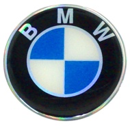 2 Pieces 64mm. BMW sticker Resin rasin 64 mm. (6.4 cm.)