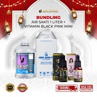 Umi Kasum Air Sakti 1 Liter Savings Bundling Package & Mini Black Pink Vitamin | AFF