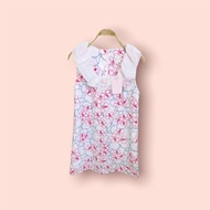 Lyn around [แท้💯] เดรสกระโปรงลายดอก แต่งระบาย (สีขาว)