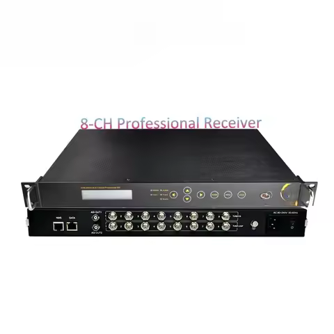 8 Channels Professional Receiver FTA DVB-S2 MPEG-4 Full HD Digital Satellite Receiver With RF To IPT