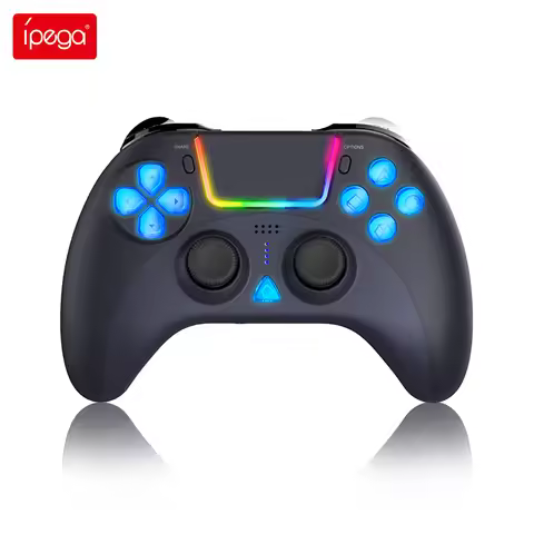 Wireless Game Controller For PC/P4/P3 Six Axis Motion Sensing Vibration Colorful LED Controller With