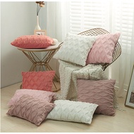 Plush Cushion Cover 50x50 40x40 45x45 30x50cm Sofa Pillow Case Geometric 3D Pattern Pillowcase Throw