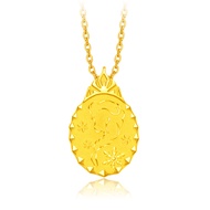 CHOW TAI FOOK Disney Princess 999.9 Pure Gold Pendant - Disney Frozen Queen Elsa R24579 [NEW!]