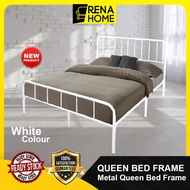 Rena Home Queen Size Bed Frame Divan White Double Decker + Modern Bed frame / Katil Murah / Katil Moden