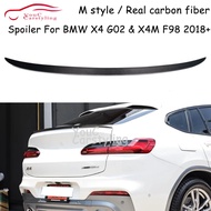G02 M Style Real Carbon Fiber Rear Trunk Spoiler Wings For BMW X4 G02 X4M F98 20i 30i 25d 30d M40i M