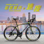 SPORTONE U24 PLUS 鋁合金14速彎把公路車 shimano變速系統 亮黑黃