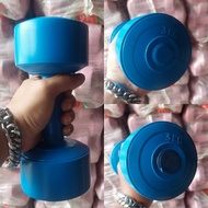 3kg plain dumbbell barbell, 3kg color biru