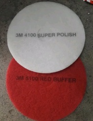 Pad Poles Lantai 3M 4100 16 inch Whait Super Polishing Floor Pad c2181