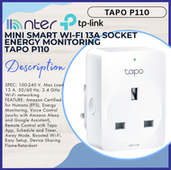 TP-LINK Tplink TAPO P110 Wifi Wireless Smart Home 13A UK 3Pin Socket App Control Timer Schedule Moni