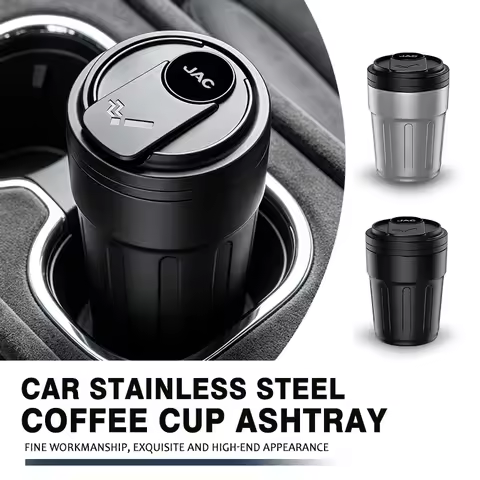 Car Portable Luminous Stainless Steel Cigarette Ashtray For JAC J3 J4 J7 JS2 JS3 JS4 KR1 S2 S3 S4 S5