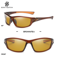 Berrybarton -  Kacamata Hitam Sport Polarized Metal PC Sunglasses Bersepeda D120