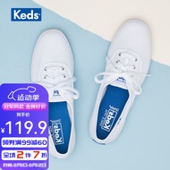 keds经典款小白鞋常青款帆布鞋女款休闲百搭复古板鞋WF34000&WF49946 白色 37
