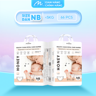 Tã/bỉm Honey Premium Dán Quần Chính Hãng Mềm Mại Thoáng Khí Cho Bé