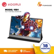 KOORUI 15B1 Portable Monitor 15.6 Inch 1080P FHD Portable Laptop Monitor IPS Second Screen USB-C HDM