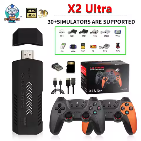 New X2 Ultra Video Game Stick Console Or ONLY 2.4G Double Wireless Controller 4K HD30000 Games 128G 