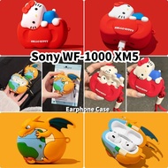 READY STOCK!For Sony WF-1000 XM5 Case Casing Soft Silicone Earphone Case Interesting Cartoon