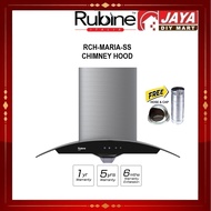 [READY STOCK] Rubine RCH-MARIA-SS Chimney Hood Suction Power 1200 m³/hr WITH Delay Timer & Charcoal 