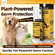 Cassiel Pet Antifungal Wound Spray For Itching, Ringworm, Mange for Dogs & Cat Skin, Ubat Kurap Woun