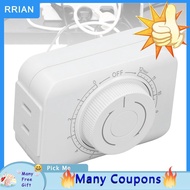 Rrianfo Mechanical Switch Timer 12 Hours Countdown Outlet 15 Minute Increments Loop Timing Built in 