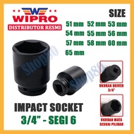 MATA Wipro Shock Impact Socket Wrench 3 Star/ 4 inch 3/ 4" 6PT Segi 6 51 52 53 54 55 56 57 58 60 65 