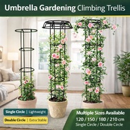 Garden Umbrella Trellis 120–210cm | Single & Double Circle | Climbing Plant Support