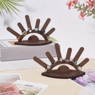 1 Sets Wooden Ring Display Holder - Handcrafted Jewelry Display Stand Elegant Ring Organizer& Protec