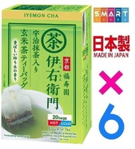 (6件) 京都福壽園 伊右衛門玄米茶茶包 (抹茶入) 2g x 20袋入  (平行進口貨品)