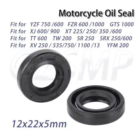 2/4/10pcs Motorcycle 12x22x5mm Oil Seal Fit for Yamaha DT80 PW80 YZFR1 R1 TT 600 XV 750 V MAX 1200