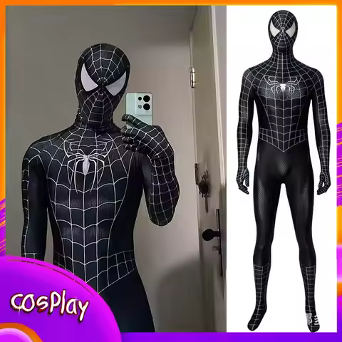 Movie Venom Spider Man Cosplay Costume Superhero Men'S Jumpsuit Halloween Comic-Con Party COS Props 