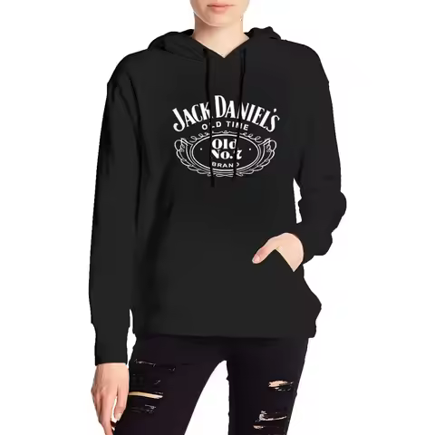 J-JACK DANIELS Whiskey Brand Hoodies Harajuku Pullover Autumn Winter Men Women Couple Sweatshirt Lon