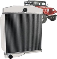 ReadyCool Aluminum Radiator 4 Row Core for 1955-1958 Jeep Willys, 1959-1971 Jeep CJ3 CJ5 CJ6 2.2L 3.