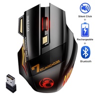 Wireless Gamer Mouse for Computer 2.4G RGB Rechargeable Gaming Mouse Bluetooth USB Mouse Silent Ergo