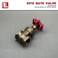 Kitz Brass Gate Valve 1/2 Inch (20mm) to 1.00 Inch (32mm)
