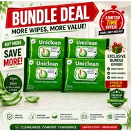 UNICLEAN Premium Bed Bath Wipes with Chlorhexidine Gluconate (CHG) (32cm x 32cm) No Rinse, Lint Free