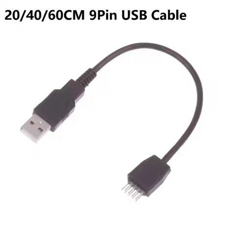 【C】20cm 40cm 60cm USB A Male To 9 Pin Male Motherboard Cable Cord With Built-in Bluetooth PC Mainboa