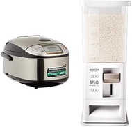 Zojirushi 1.0L rice cooker and Asvel 6kg Rice Stocker bundle