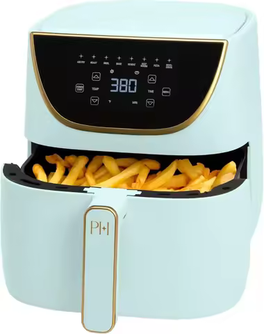 Paris Hilton Air Fryer, Large 6-Quart Capacity, Nonstick Made without PFAS, Touchscreen Display, 8-i