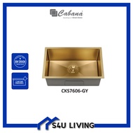 CABANA CKS7606-GY Stainless Steel 304 Material GOLD Kitchen Sink Sinki Dapur Nano Handmade sink / SI