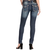 Miss Me Women's Loose Saddle Stitch Border Skinny Jean