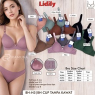 Bh Bra (Lidily H5) Cup B (34-40) Hook 2 Smooth Medium Foam Wireless Bra
