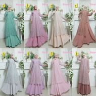 AMMARA DRESS gamis brukat tile syari Hawwaaiwa Original