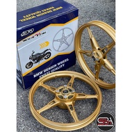 SPORT RIM BMW ENKEI DOCTOR 160 X 160 X 17 GOLD 5 BATANG ORIGINAL GENIUNE Y125ZR 125ZR 125Z SPORTRIM + BEARING COMPLETE