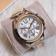 Michael Kors Bradshaw Chronograph Silver and Gold-tone Watch MK5627 With 1 Year Warranty For Mechanism
