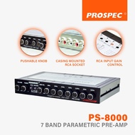 PROSPEC PS-8000 | 7 Band Parametric PreAmp | 7 Band Car Audio PreAmp with Subwoofer Output | 7-Band 