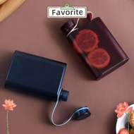 FAVORITEGOODS Sport Bottle, Plastic Large Capacity Water Bottle, Fashion Flat Shape Water Cup