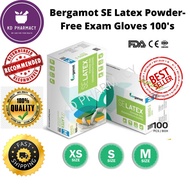 B0103 / Z3255 Bergamot SE Latex Powder Free Examination Gloves 100pcs