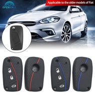 OPENMALL Car Key Case Cover Shell Car Holder Remote Key Silicone For Fiat Stilo、 Grande Punto、 Bravo